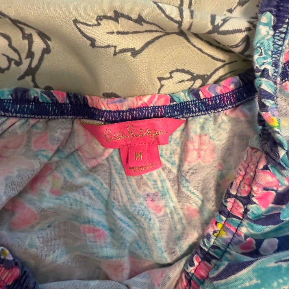 Lily Pulitzer Colorful Floral Print beach cover up